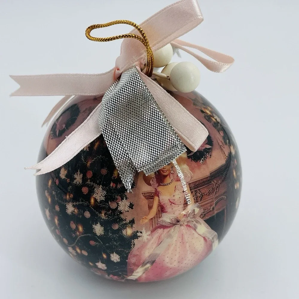 Mattel‎ Barbie Decoupage Christmas Ornament for WalMart 35th Anniversary